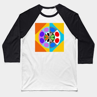 Dotted circle Baseball T-Shirt